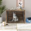 Dog Crate Furniture ,Wooden Dog Crate with Double Doors, Dog Furniture, Indoor Dog Kennel,