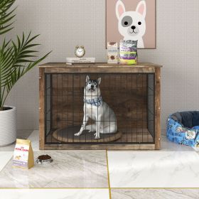 Dog Crate Furniture ,Wooden Dog Crate with Double Doors, Dog Furniture, Indoor Dog Kennel,