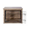 Dog Crate Furniture , Medium Wooden Dog Crate with Double Doors, Dog Furniture, Indoor Dog Kennel, Medium