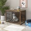 Dog Crate Furniture ,Wooden Dog Crate with Double Doors, Dog Furniture, Indoor Dog Kennel,