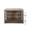 Dog Crate Furniture ,Wooden Dog Crate with Double Doors, Dog Furniture, Indoor Dog Kennel,