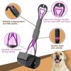 Portable Dog Pooper Scooper for All Surfaces, 23 Inch Long. Pink Pooper Scooper for Small Dog