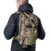 Military Tactical Backpacks Molle System Woodland Color multi-compartment and zippered closure pockets