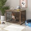 Dog Crate Furniture ,Wooden Dog Crate with Double Doors, Dog Furniture, Indoor Dog Kennel,