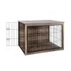 Dog Crate Furniture ,Wooden Dog Crate with Double Doors, Dog Furniture, Indoor Dog Kennel,