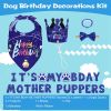 Dog Birthday Bandana Hat Set Dog Birthday Party Supplies Cute Dog Birthday Banner Decoration