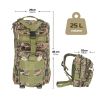 Military Tactical Backpacks Molle System Woodland Color multi-compartment and zippered closure pockets