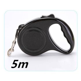 Pet Automatic Telescopic Traction Rope (Option: Black-5m)