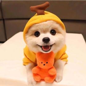 Cute Fruit Dog Clothes For Small Dogs Hoodies Winter Warm Fleece Pet Clothing Puppy Cat Costume Coat For French Chihuahua Outfit (Option: 7 Style-L)